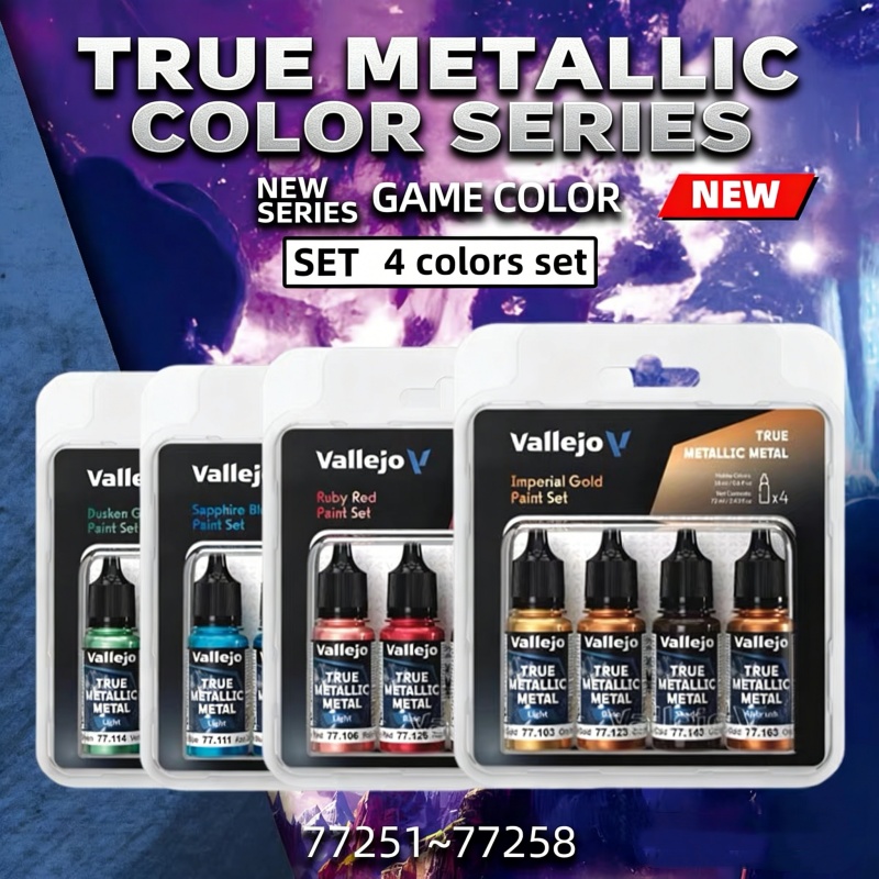 Tamiya Model Paint Set - Juego de Pintura Metálica Real de