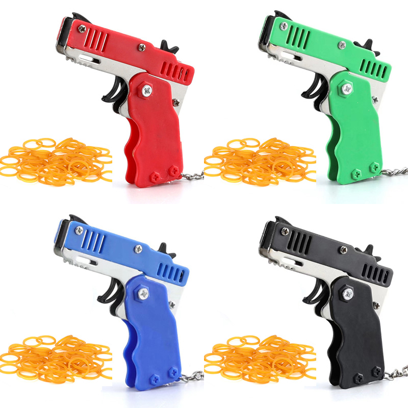 Party Games Kids Outdoor - Mini llavero, banda de goma, pistola