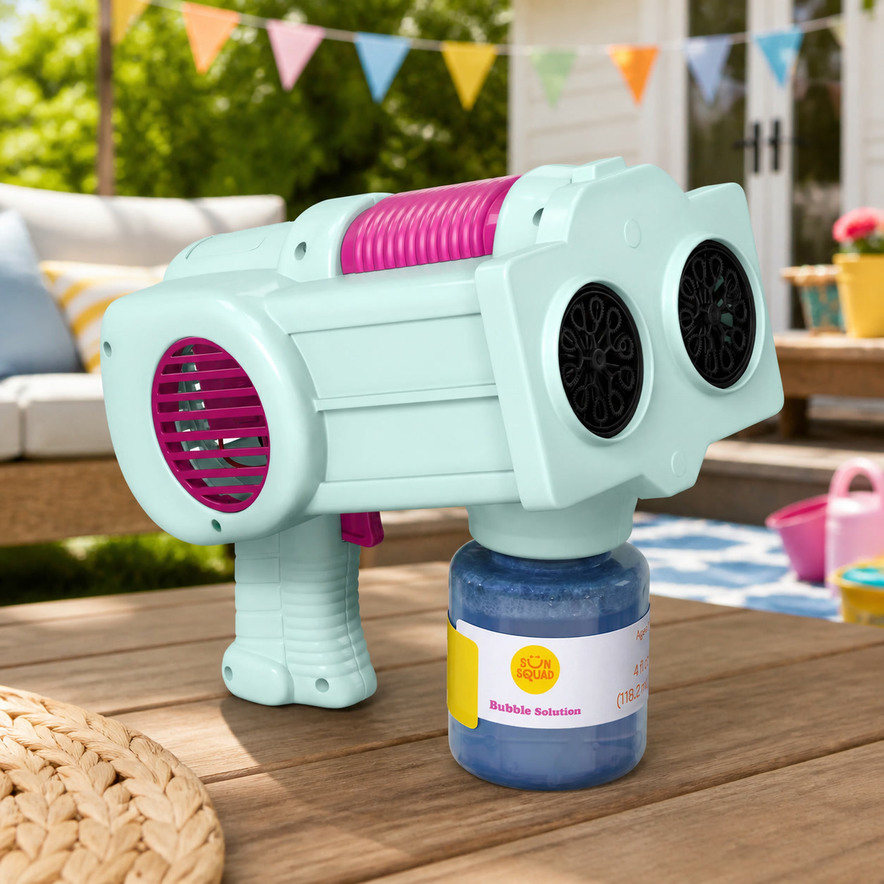 Party Games Easy Kids - Juguete Lanzador de Burbujas Doble con