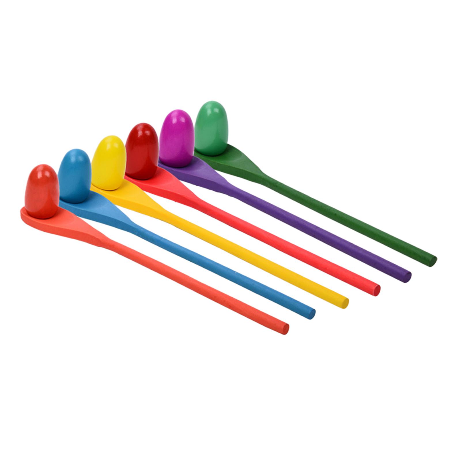 Party Games Kids Outdoor - Juego de 6 Cucharas para Huevos,