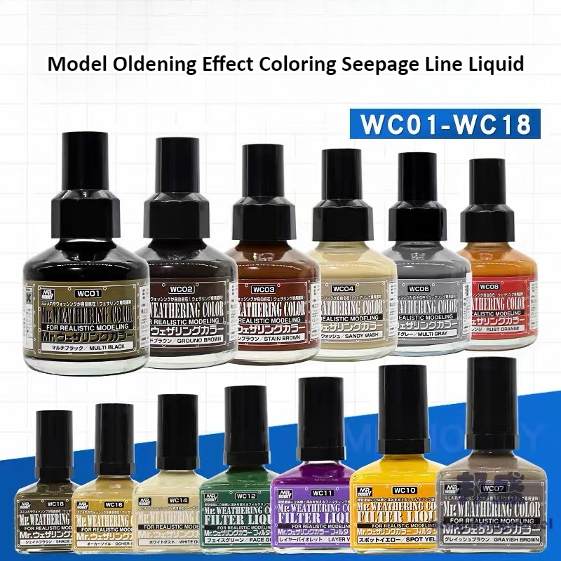 Tamiya Model Paint Set - MR.HOBBY WC01-18 Efecto Envejecimiento para Modelos,