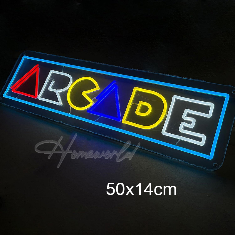 Letrero de neón Arcade con man - Party Games Shop reseña y precio