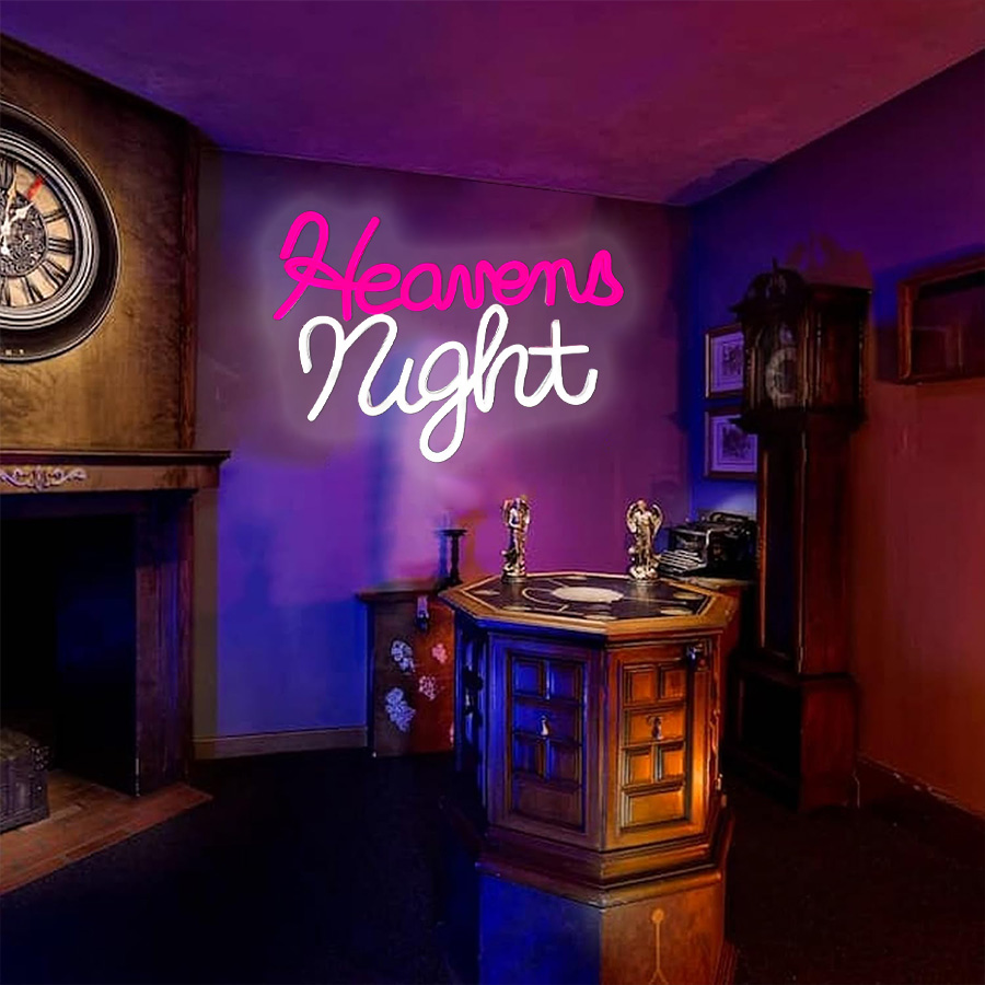 Letrero de neón Heaven Night c - Party Games Shop reseña y precio