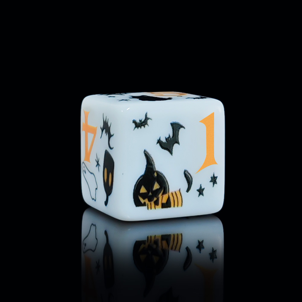 12 dados acrílicos blancos de  - Party Games Console reseña y precio