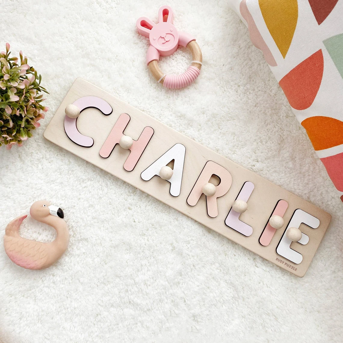 Rompecabezas con nombre person - Party Games Baby Shower reseña y precio